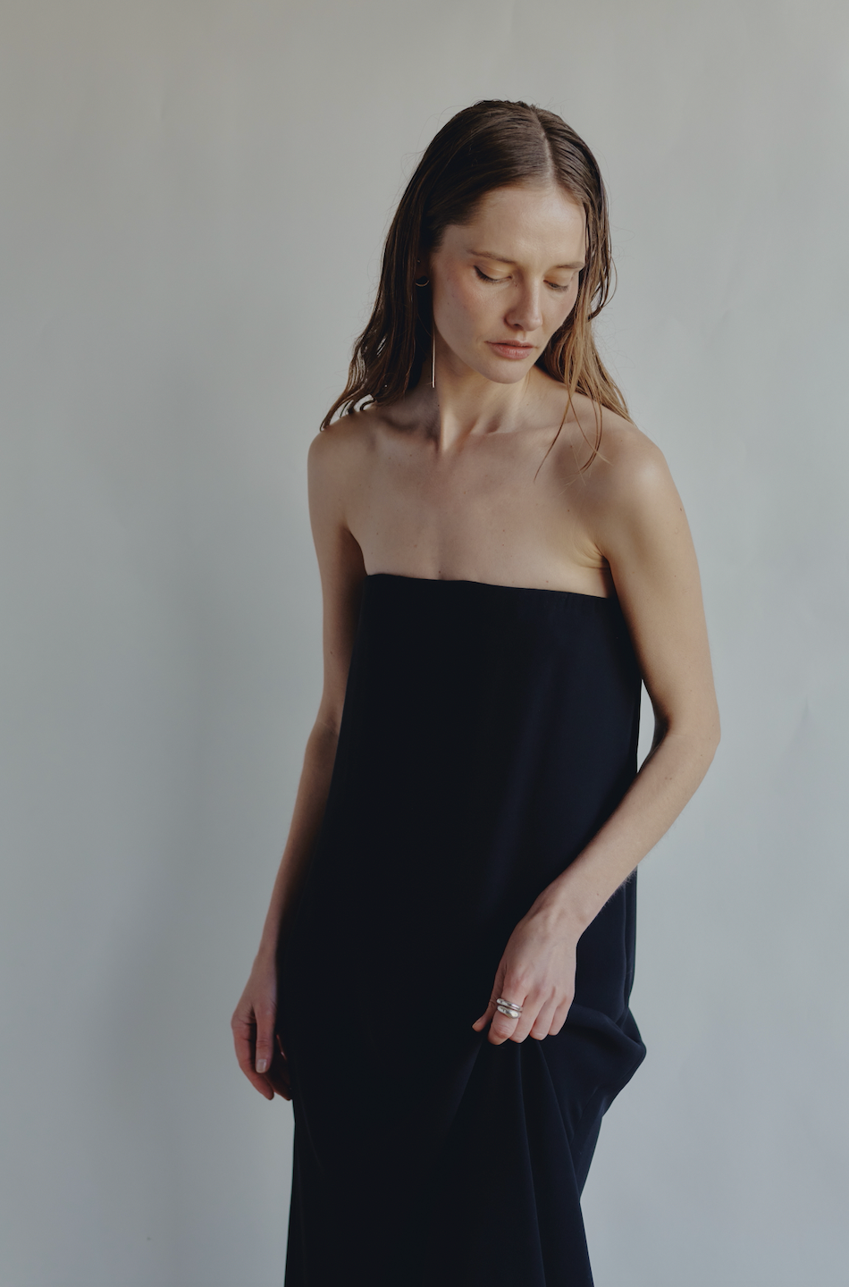 'The Row' Black Pau Strapless Dress